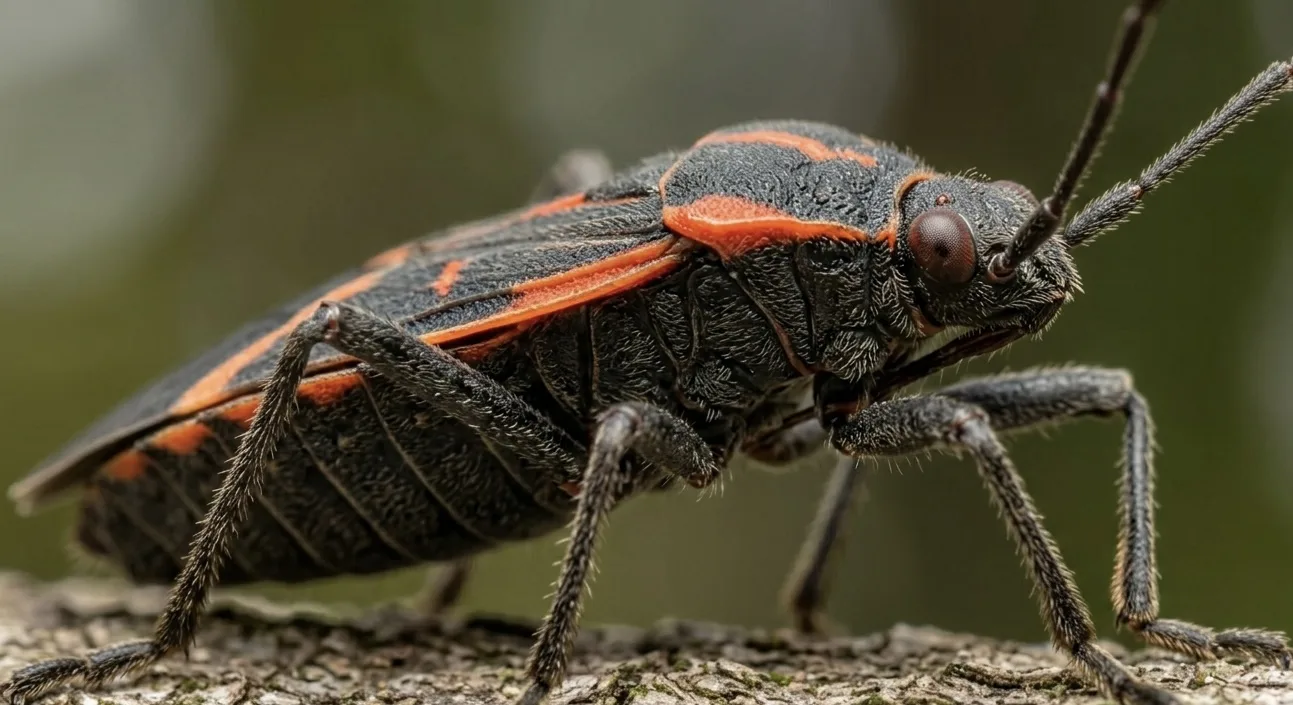Gros plan d'une punaise de l'érable